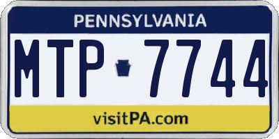 PA license plate MTP7744