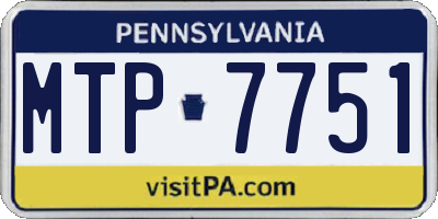 PA license plate MTP7751