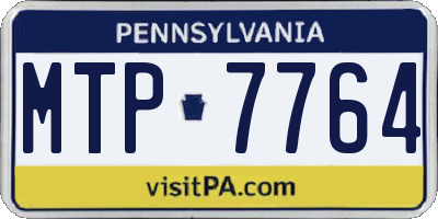 PA license plate MTP7764