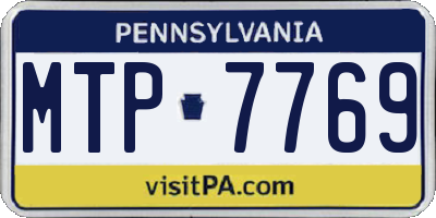 PA license plate MTP7769