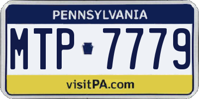 PA license plate MTP7779