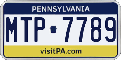 PA license plate MTP7789
