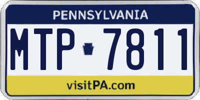 PA license plate MTP7811