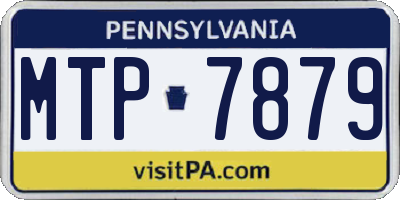 PA license plate MTP7879