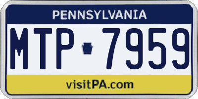 PA license plate MTP7959