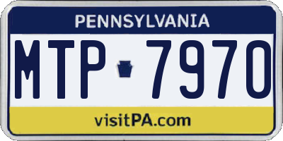 PA license plate MTP7970