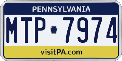 PA license plate MTP7974