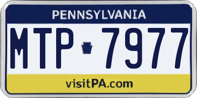 PA license plate MTP7977