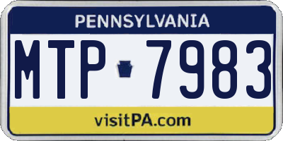 PA license plate MTP7983
