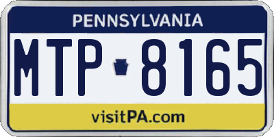 PA license plate MTP8165