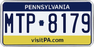 PA license plate MTP8179