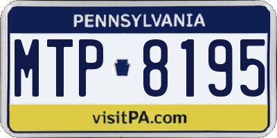 PA license plate MTP8195