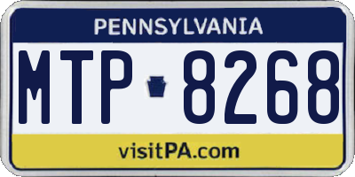 PA license plate MTP8268