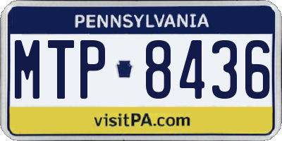 PA license plate MTP8436