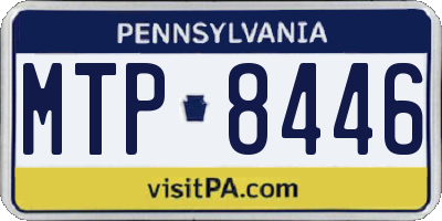 PA license plate MTP8446