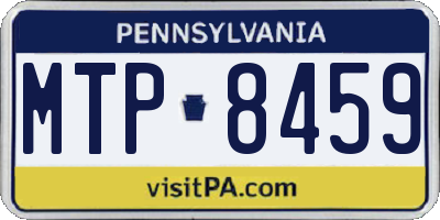 PA license plate MTP8459