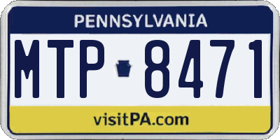 PA license plate MTP8471