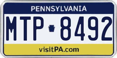 PA license plate MTP8492
