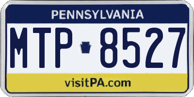 PA license plate MTP8527
