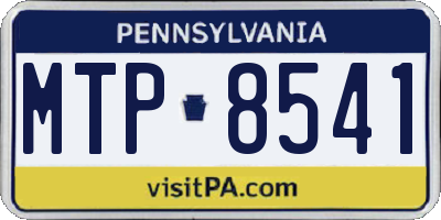 PA license plate MTP8541