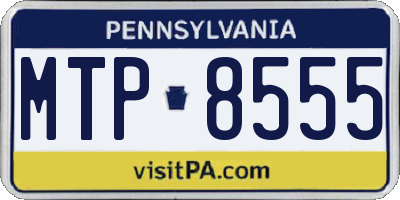 PA license plate MTP8555