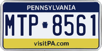 PA license plate MTP8561