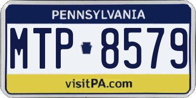 PA license plate MTP8579