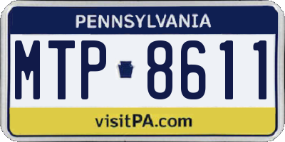 PA license plate MTP8611