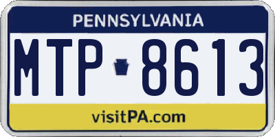 PA license plate MTP8613