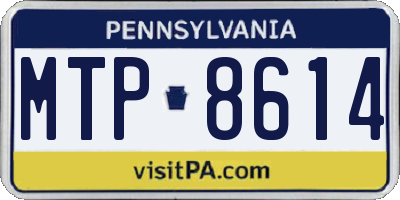 PA license plate MTP8614