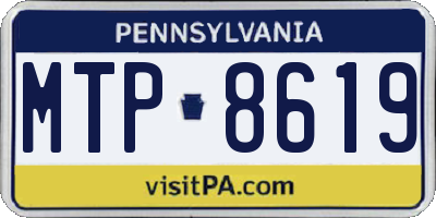 PA license plate MTP8619