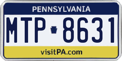 PA license plate MTP8631
