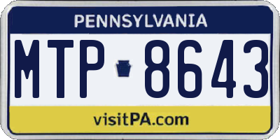 PA license plate MTP8643