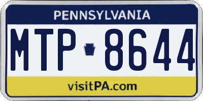 PA license plate MTP8644