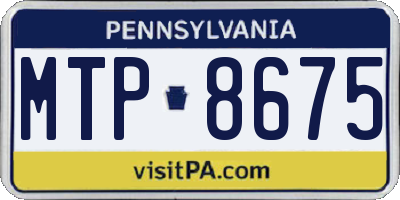 PA license plate MTP8675