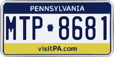 PA license plate MTP8681
