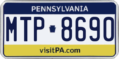 PA license plate MTP8690