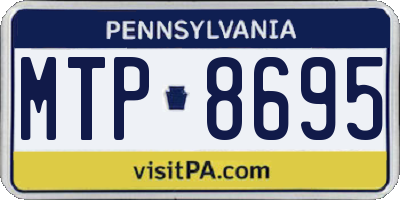 PA license plate MTP8695