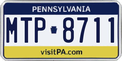 PA license plate MTP8711