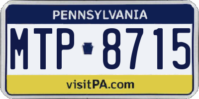 PA license plate MTP8715