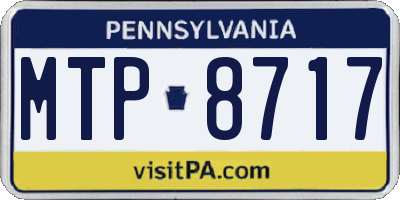 PA license plate MTP8717