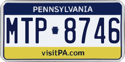 PA license plate MTP8746