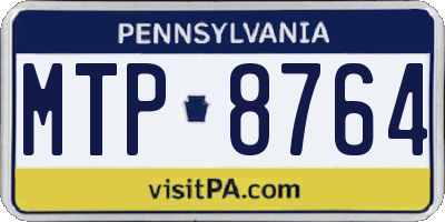 PA license plate MTP8764