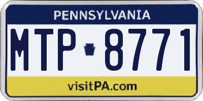 PA license plate MTP8771