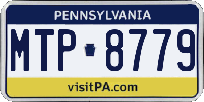 PA license plate MTP8779