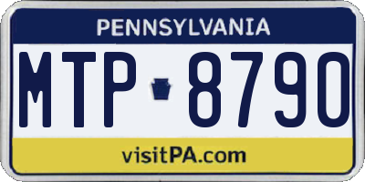 PA license plate MTP8790
