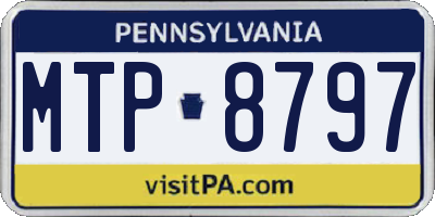 PA license plate MTP8797