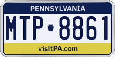 PA license plate MTP8861
