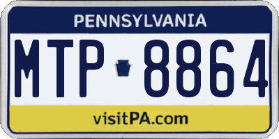 PA license plate MTP8864