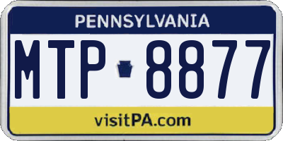 PA license plate MTP8877